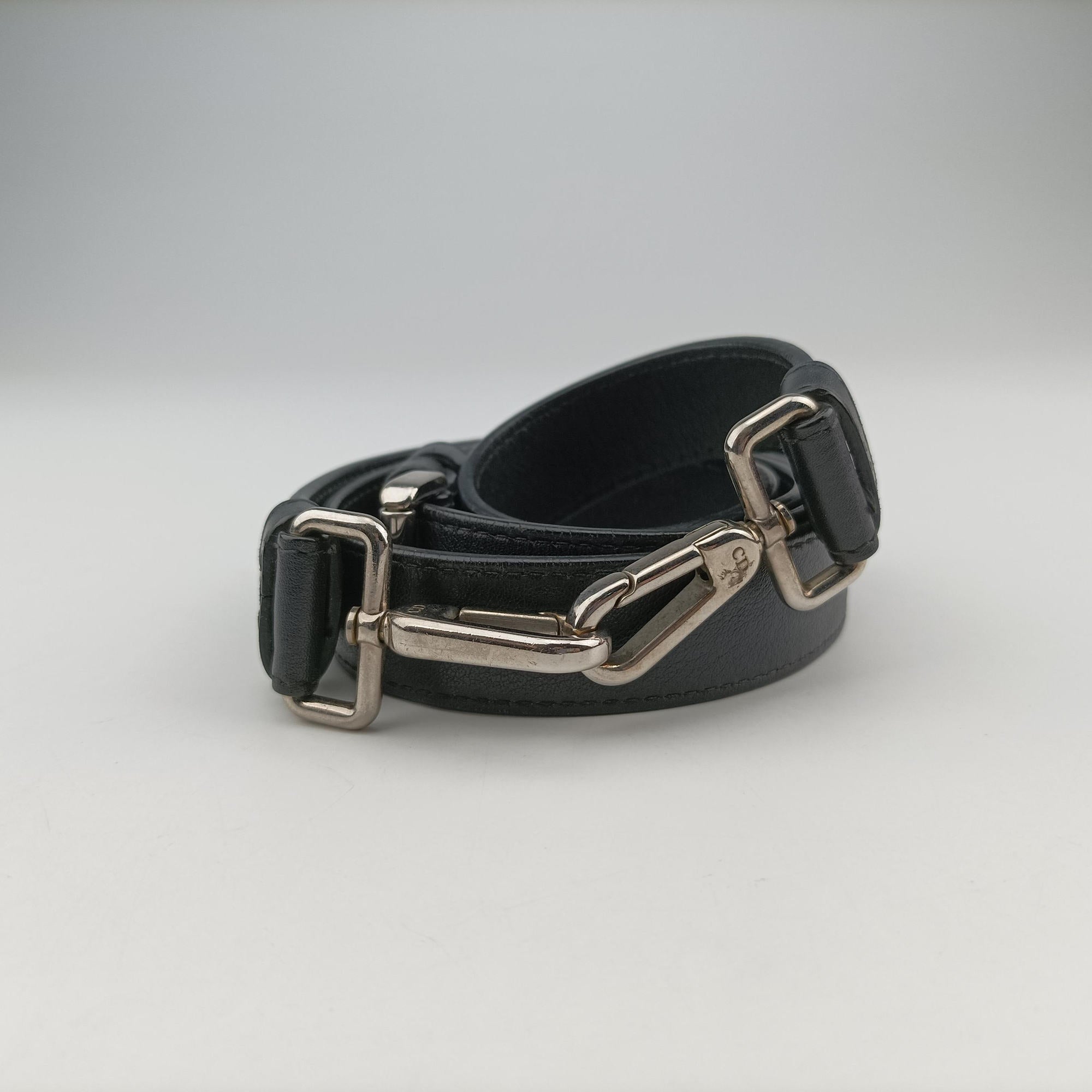 Pre-owned Christian Dior Be Dior Black Leather  shoulderbag | stylenewstar