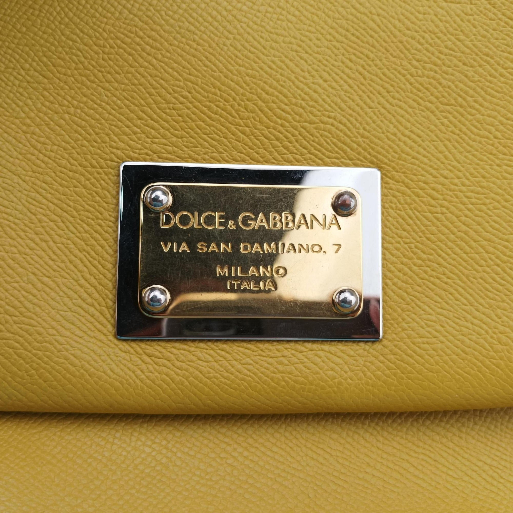 Vintage Dolce & Gabbana Sicily Yellow Leather  shoulderbag | stylenewstar