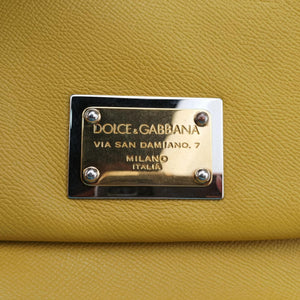 Vintage Dolce & Gabbana Sicily Yellow Leather  shoulderbag | stylenewstar