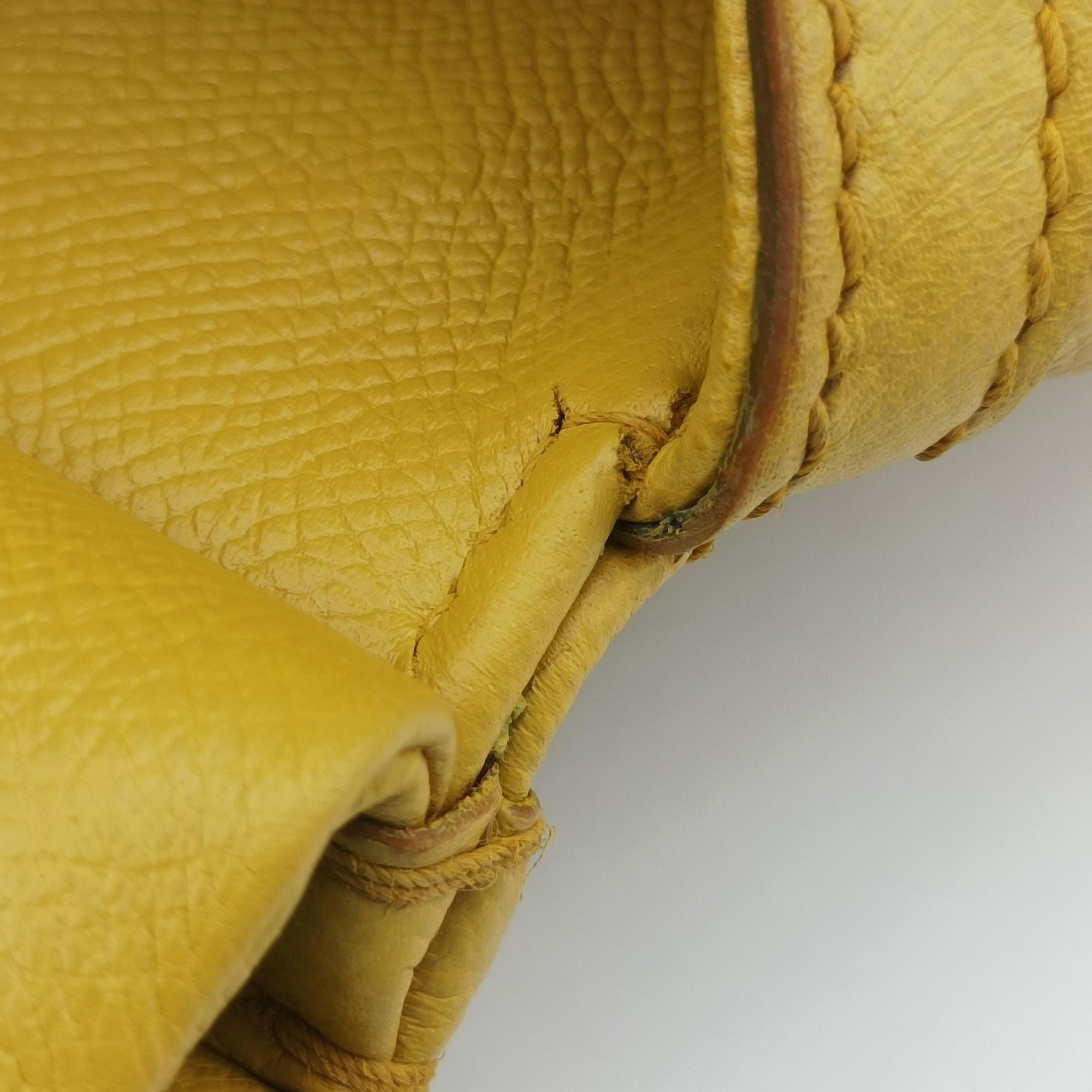 Vintage Dolce & Gabbana Sicily Yellow Leather  shoulderbag | stylenewstar