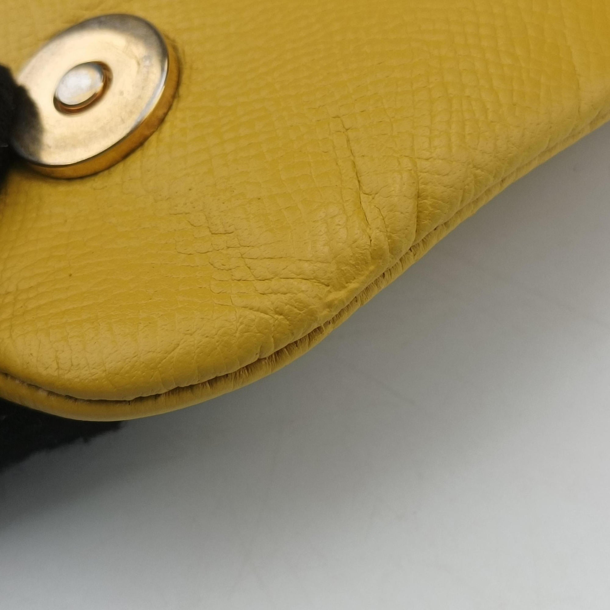 Vintage Dolce & Gabbana Sicily Yellow Leather  shoulderbag | stylenewstar