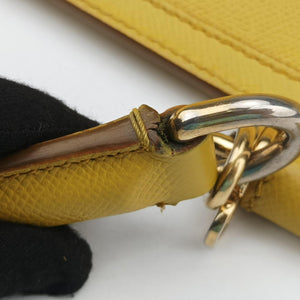 Vintage Dolce & Gabbana Sicily Yellow Leather  shoulderbag | stylenewstar