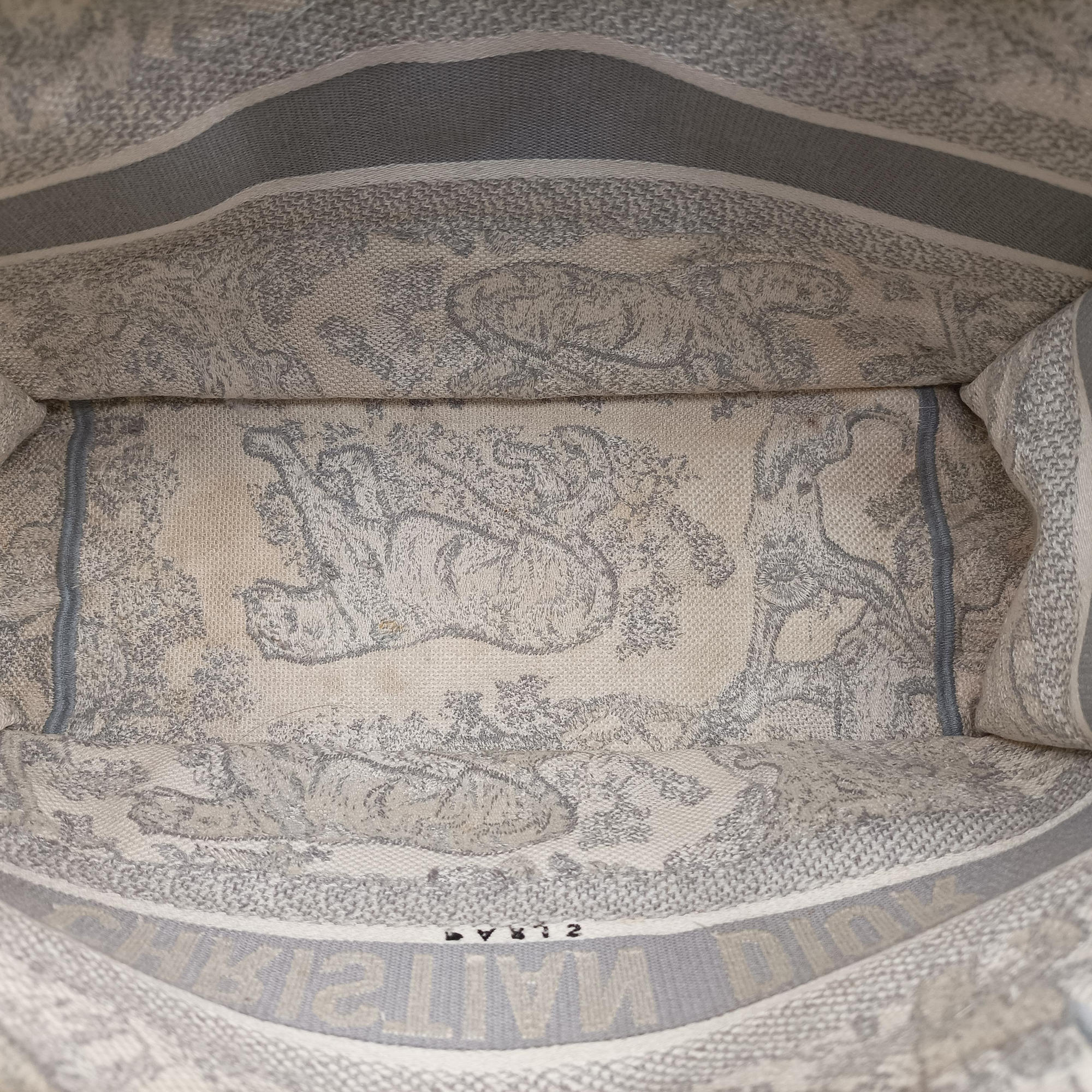 Pre-owned Christian Dior Toile de Jouy Grey canvas  handbag | stylenewstar