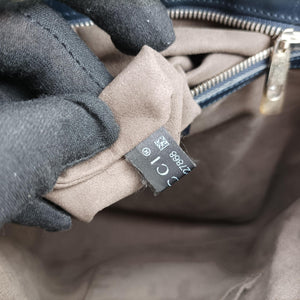 Secondhand Gucci GG Plus GG Supreme Navy Leather 406368 shoulderbag | stylenewstar