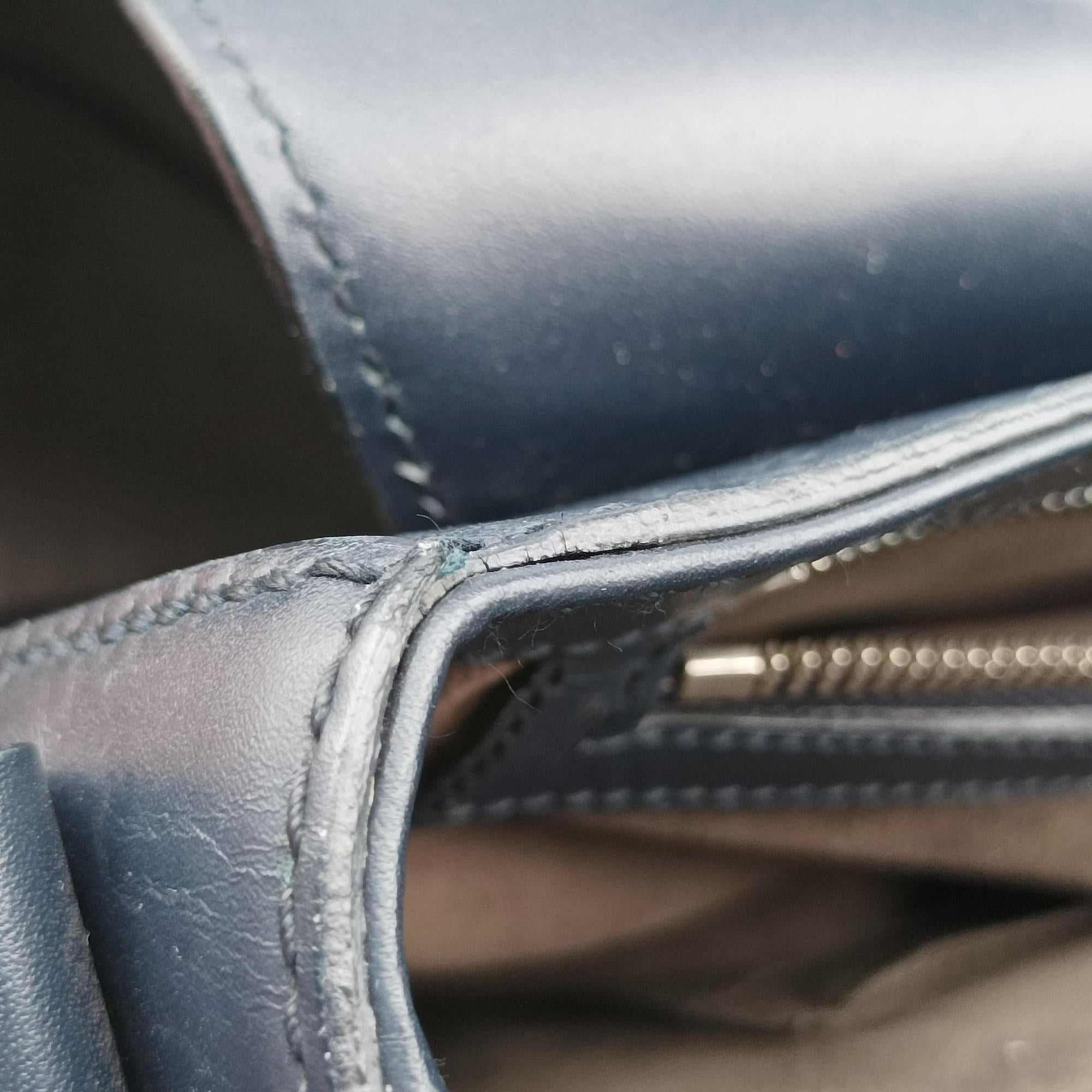 Secondhand Gucci GG Plus GG Supreme Navy Leather 406368 shoulderbag | stylenewstar