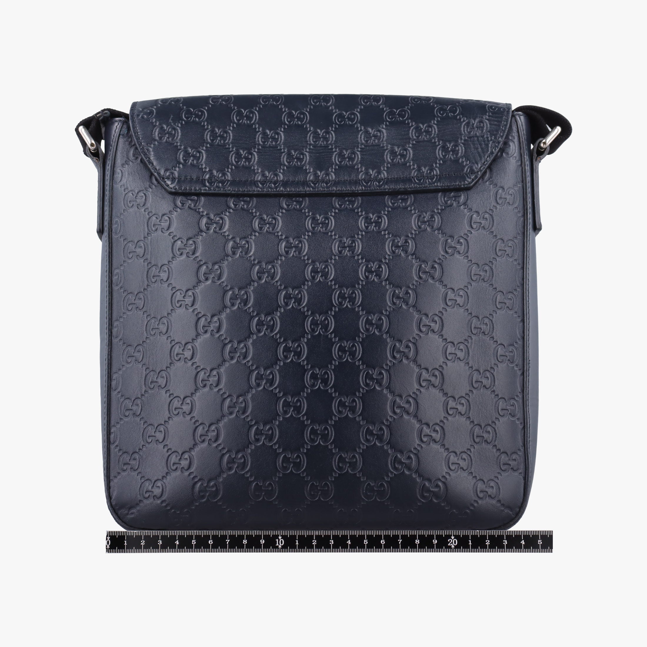 Secondhand Gucci GG Plus GG Supreme Navy Leather 406368 shoulderbag | stylenewstar
