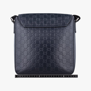 Secondhand Gucci GG Plus GG Supreme Navy Leather 406368 shoulderbag | stylenewstar