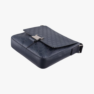 Secondhand Gucci GG Plus GG Supreme Navy Leather 406368 shoulderbag | stylenewstar