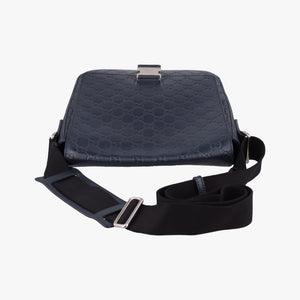 Secondhand Gucci GG Plus GG Supreme Navy Leather 406368 shoulderbag | stylenewstar
