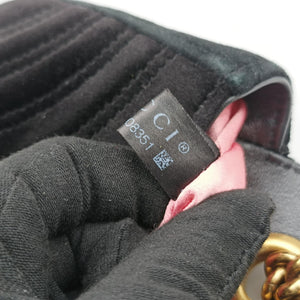 Vintage Gucci GG Marmont Black velour 446744 shoulderbag | stylenewstar