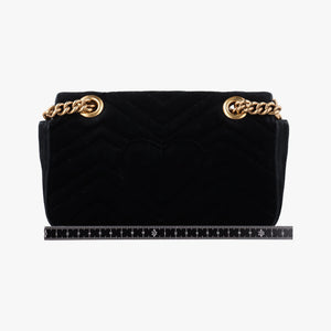 Vintage Gucci GG Marmont Black velour 446744 shoulderbag | stylenewstar