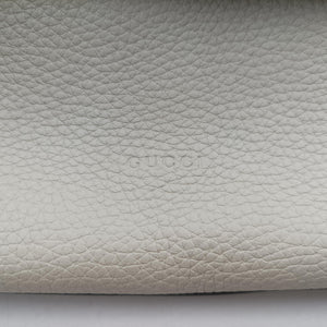 Pre-owned Gucci Bamboo Daily White Leather 370831 shoulderbag | stylenewstar