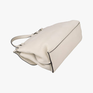Pre-owned Gucci Bamboo Daily White Leather 370831 shoulderbag | stylenewstar