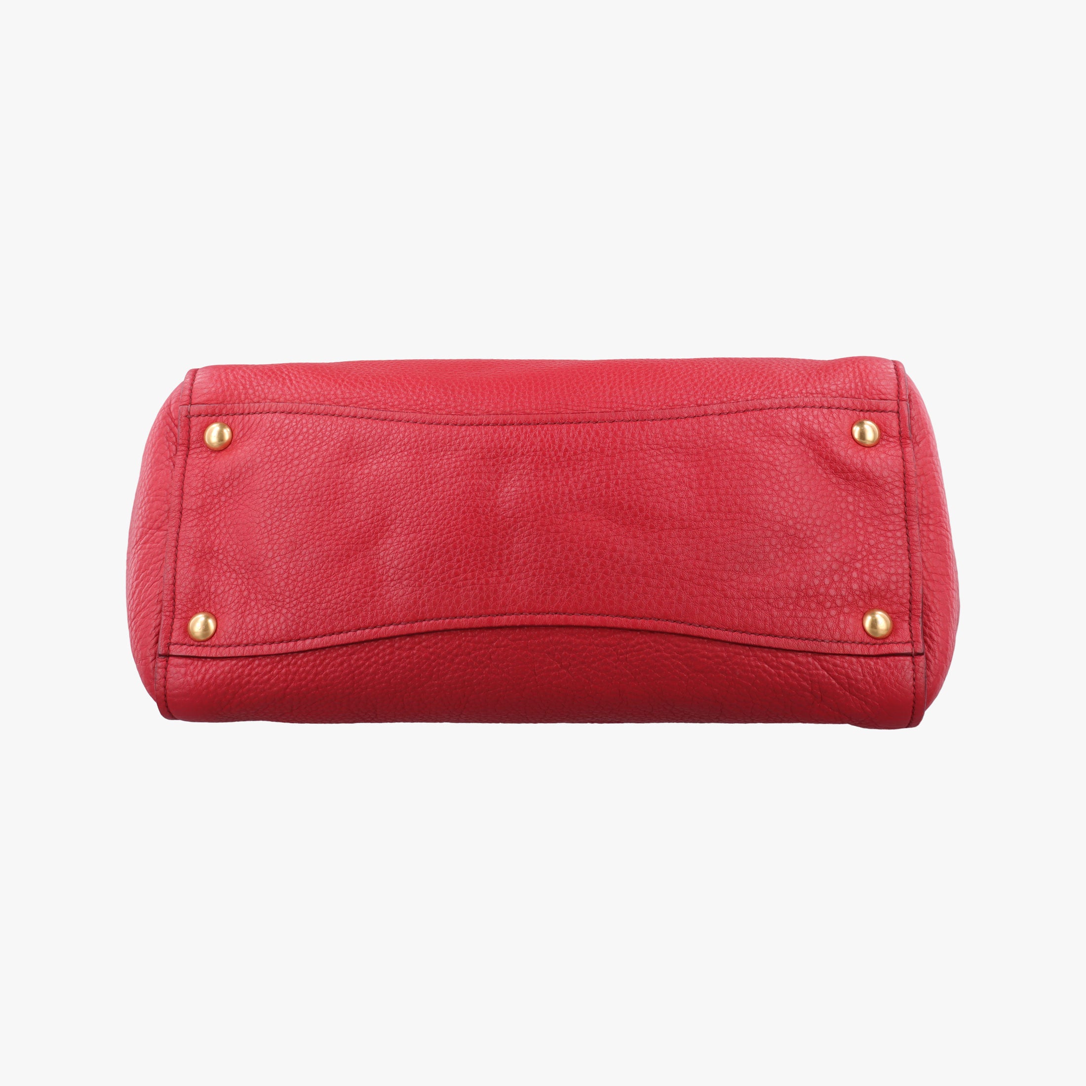 Secondhand Miu Miu Vitello Caribu Front Zip Pocket Tote Red Leather RN0908 handbag | stylenewstar