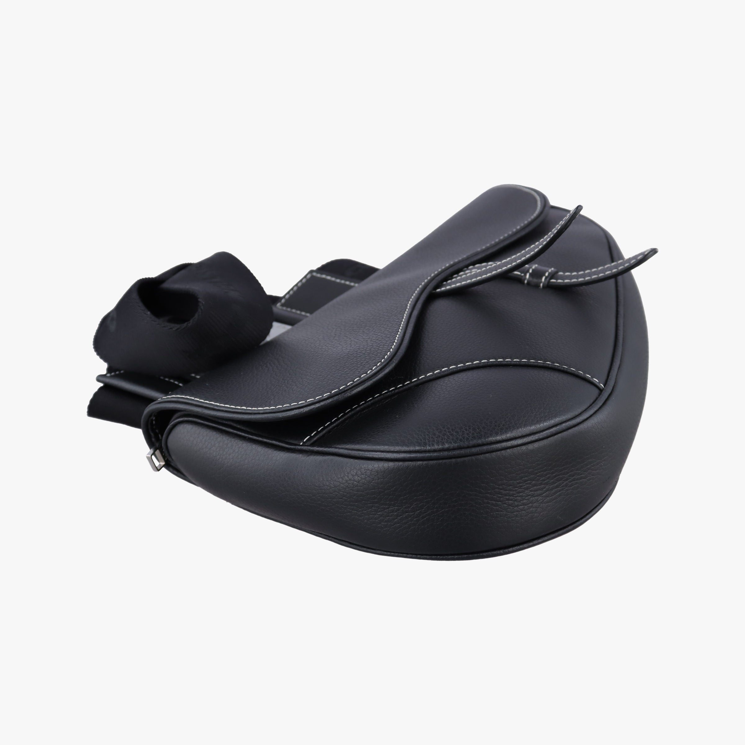Vintage Christian Dior saddle Black leather  bum bag/waist bag | stylenewstar