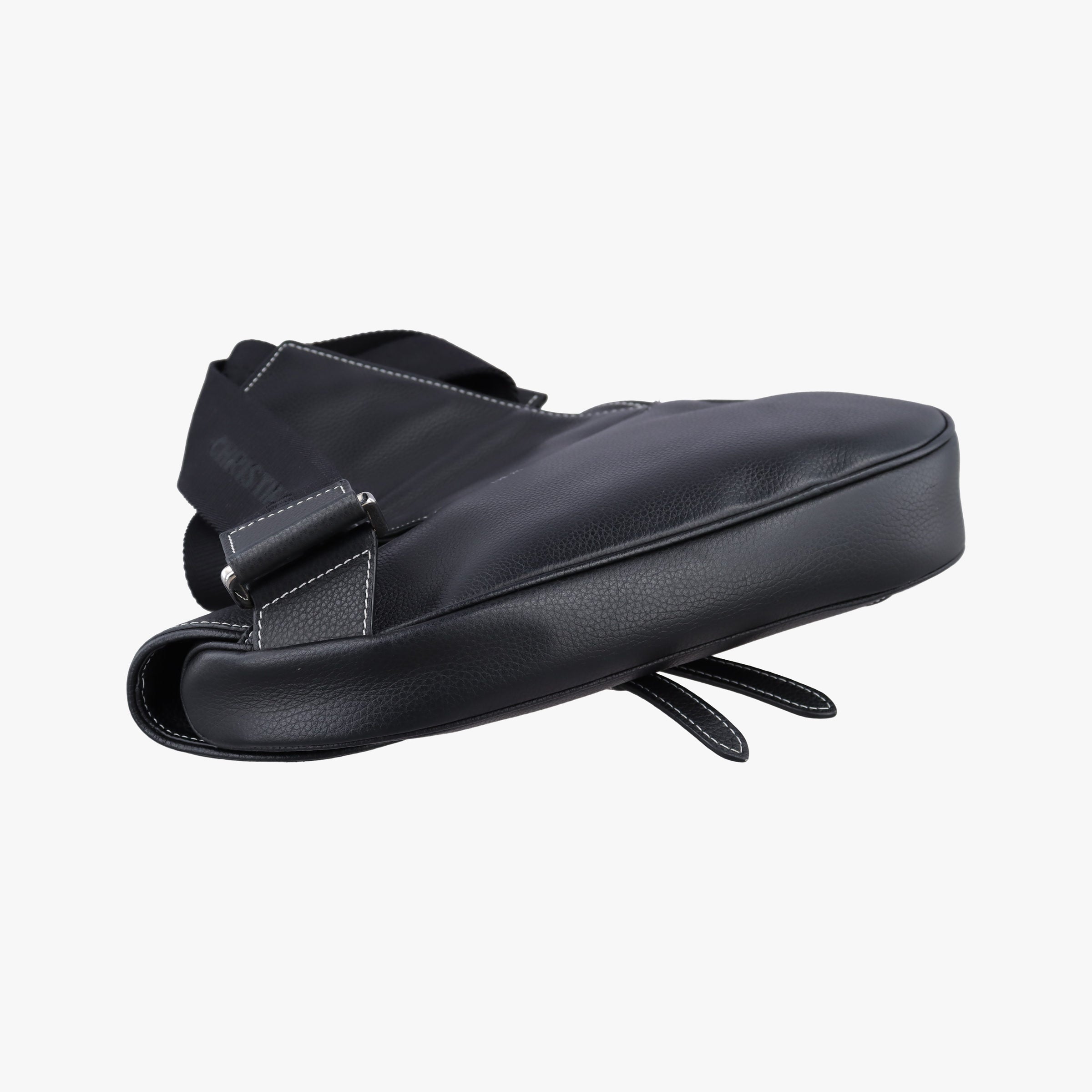 Vintage Christian Dior saddle Black leather  bum bag/waist bag | stylenewstar