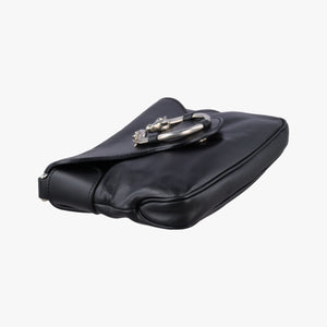 Pre-owned Gucci Ribot Horse head Black Leather 296882 shoulderbag | stylenewstar