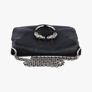 Pre-owned Gucci Ribot Horse head Black Leather 296882 shoulderbag | stylenewstar