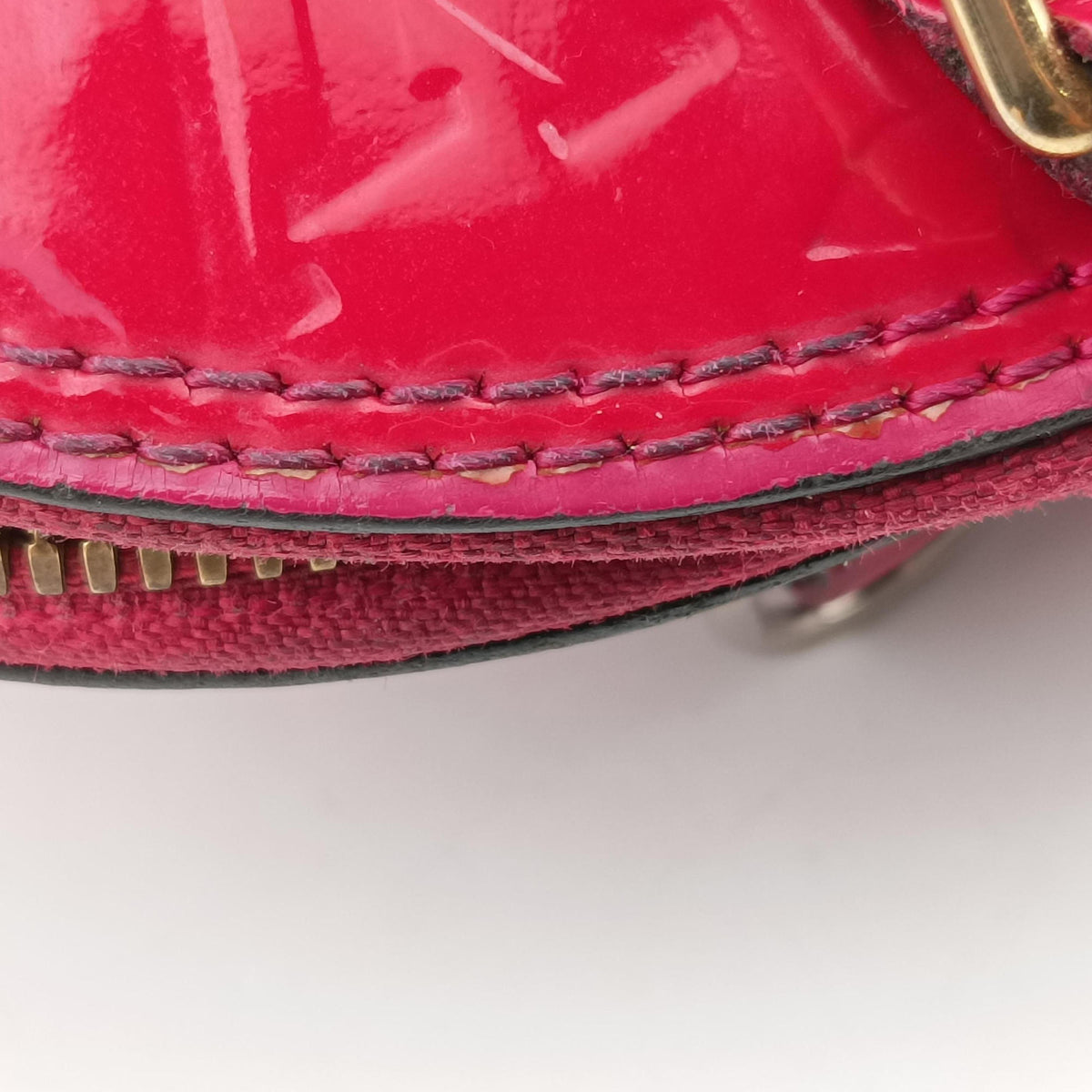 Pre-owned Louis Vuitton Alma BB pomme d'amour Vernis M90174 shoulderbag | stylenewstar