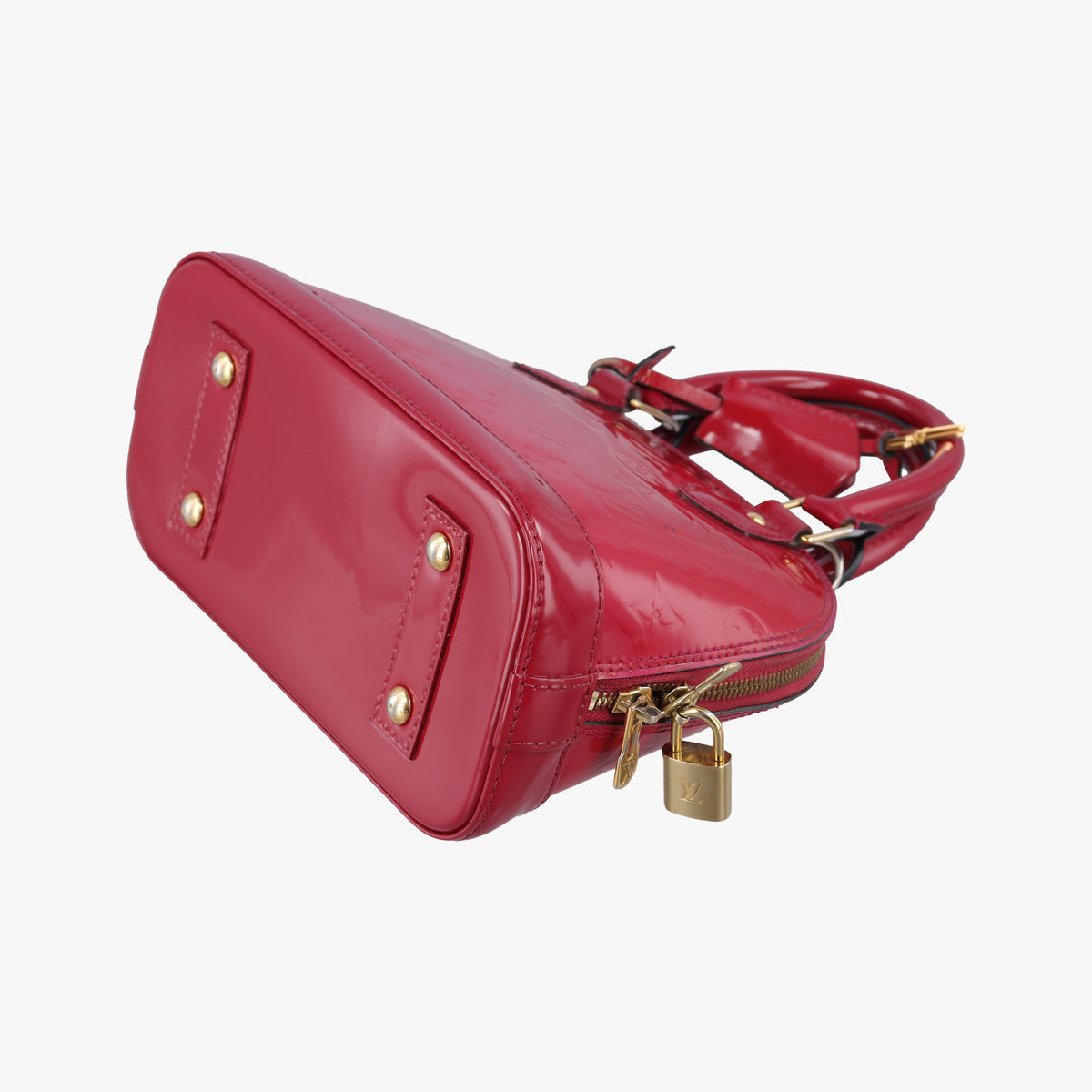 Pre-owned Louis Vuitton Alma BB pomme d'amour Vernis M90174 shoulderbag | stylenewstar