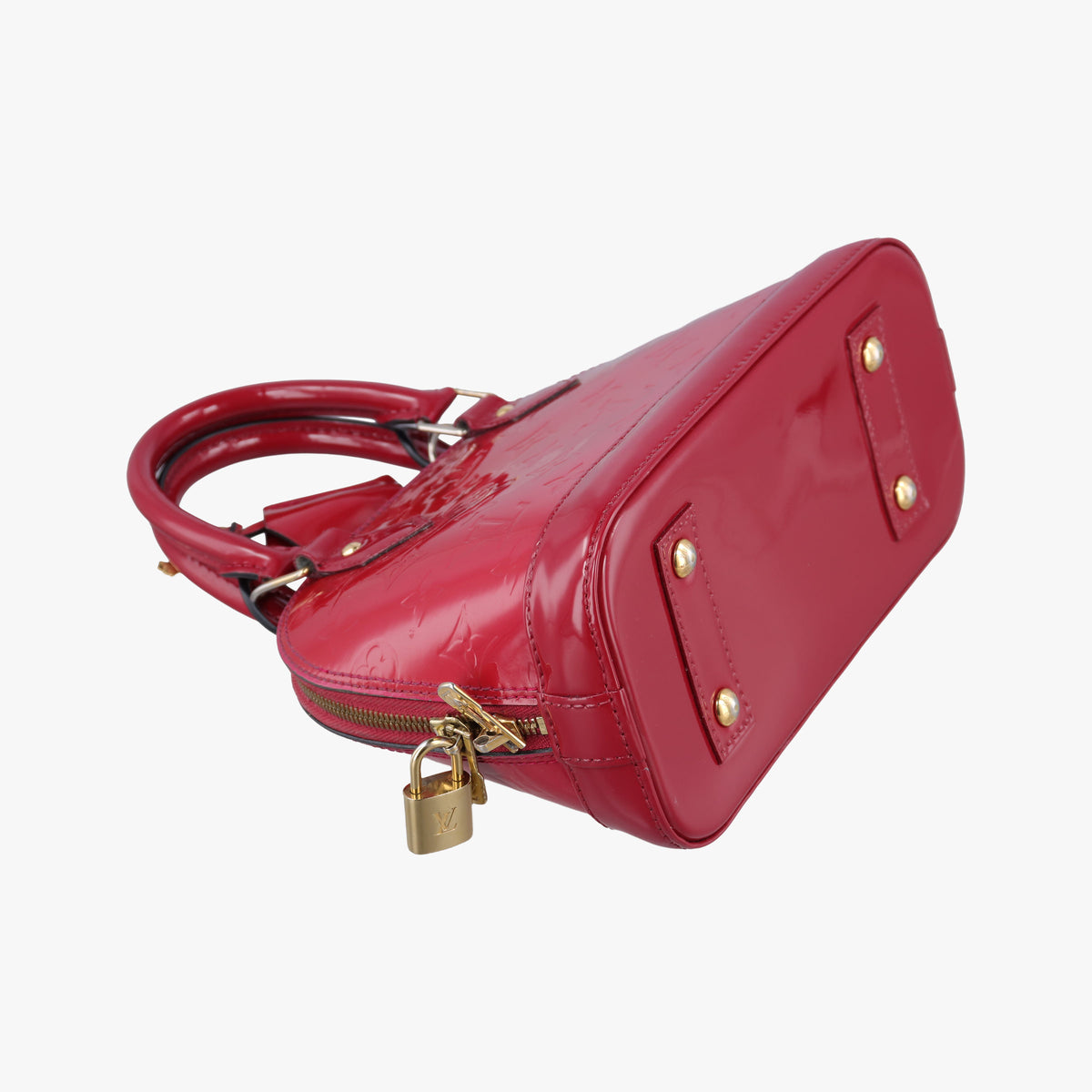 Pre-owned Louis Vuitton Alma BB pomme d'amour Vernis M90174 shoulderbag | stylenewstar