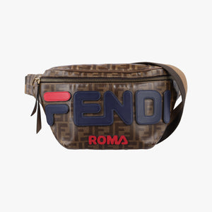 Secondhand Fendi Fila Collaboration Zucca Pattern Logomania Multicolour PVC coated canvas 7VA434 bum bag/waist bag | stylenewstar