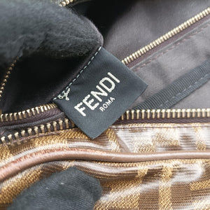 Secondhand Fendi Fila Collaboration Zucca Pattern Logomania Multicolour PVC coated canvas 7VA434 bum bag/waist bag | stylenewstar