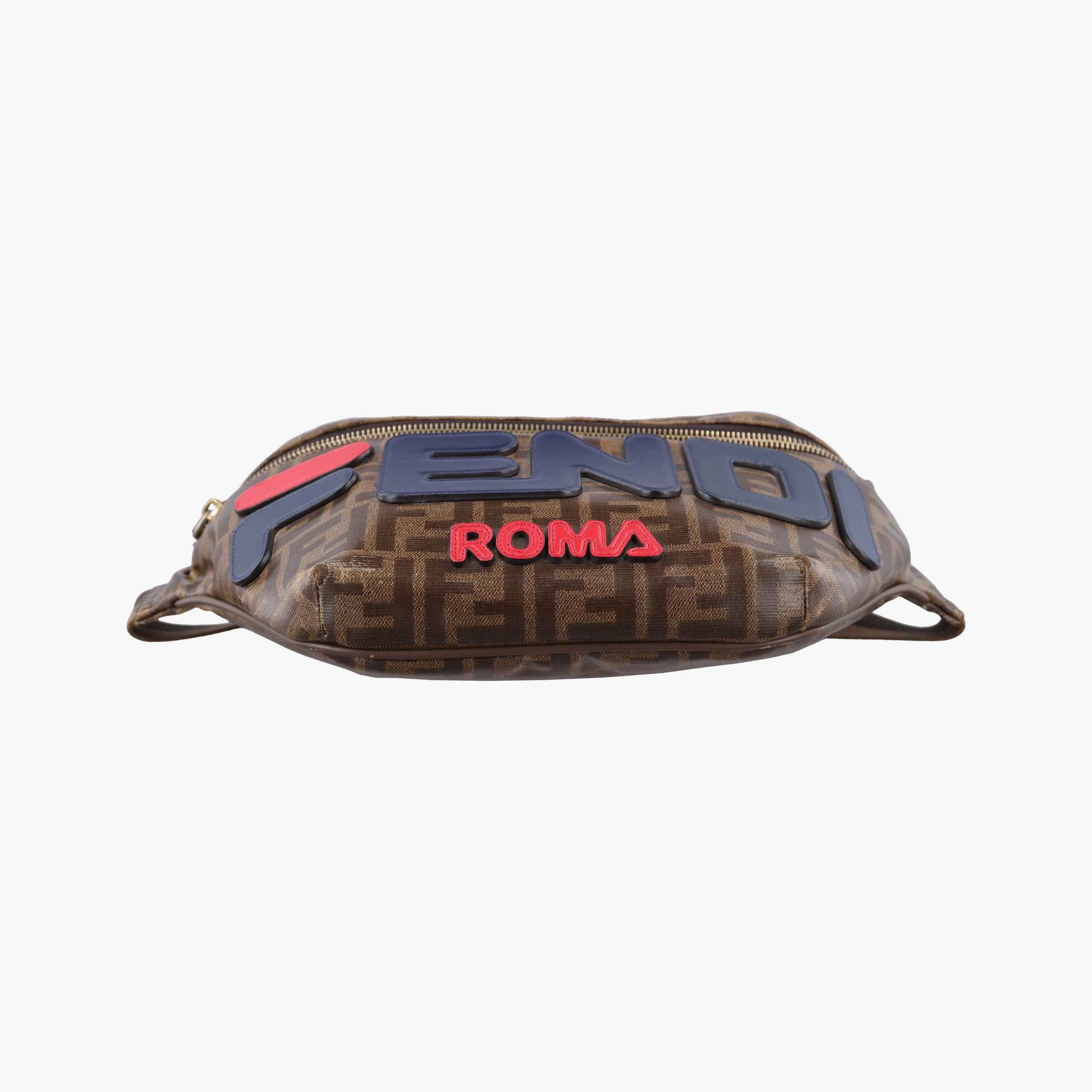 Secondhand Fendi Fila Collaboration Zucca Pattern Logomania Multicolour PVC coated canvas 7VA434 bum bag/waist bag | stylenewstar