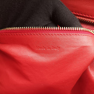 Pre-owned Celine Luggage Micro shopper Red Leather  handbag | stylenewstar