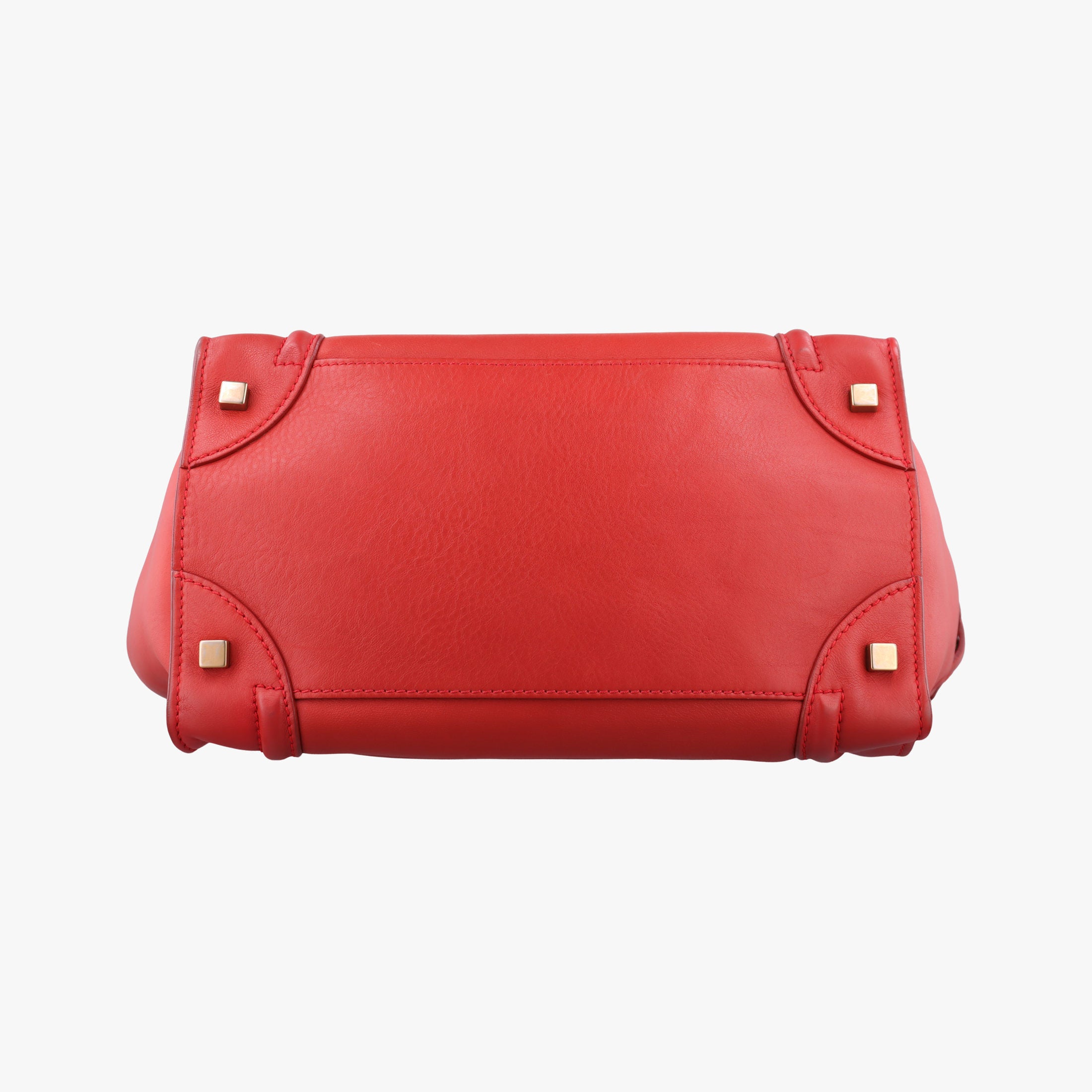 Pre-owned Celine Luggage Micro shopper Red Leather  handbag | stylenewstar