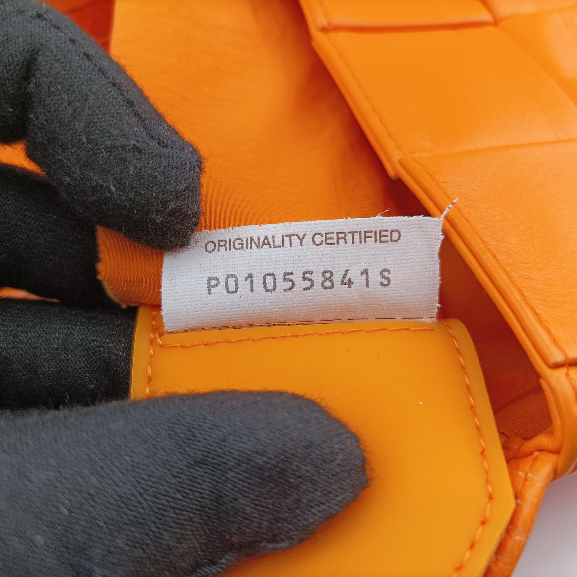 Pre-owned Bottega Veneta candy cassette Orange lambskin  shoulderbag | stylenewstar