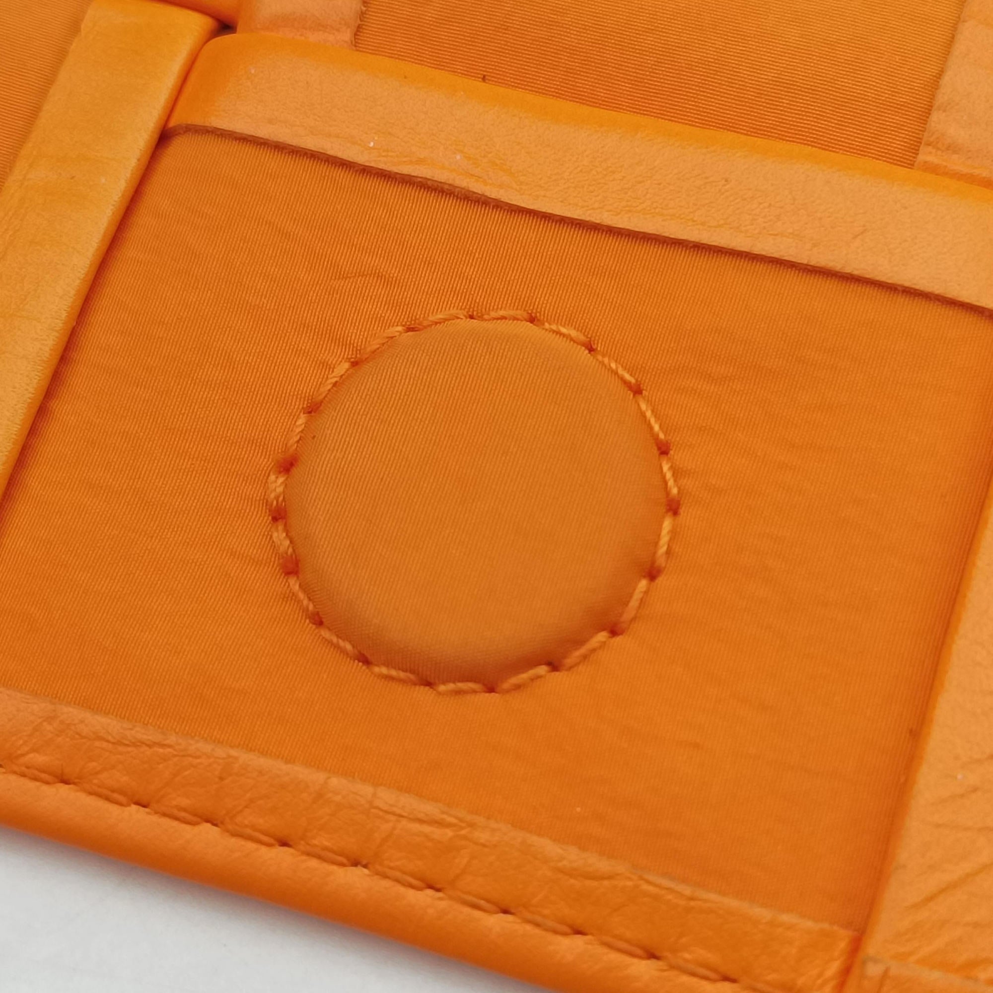 Pre-owned Bottega Veneta candy cassette Orange lambskin  shoulderbag | stylenewstar