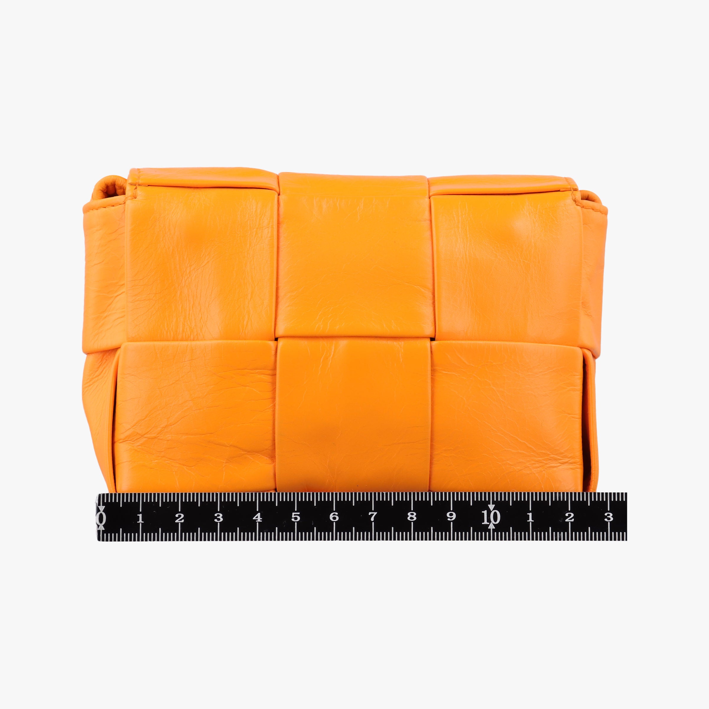 Pre-owned Bottega Veneta candy cassette Orange lambskin  shoulderbag | stylenewstar