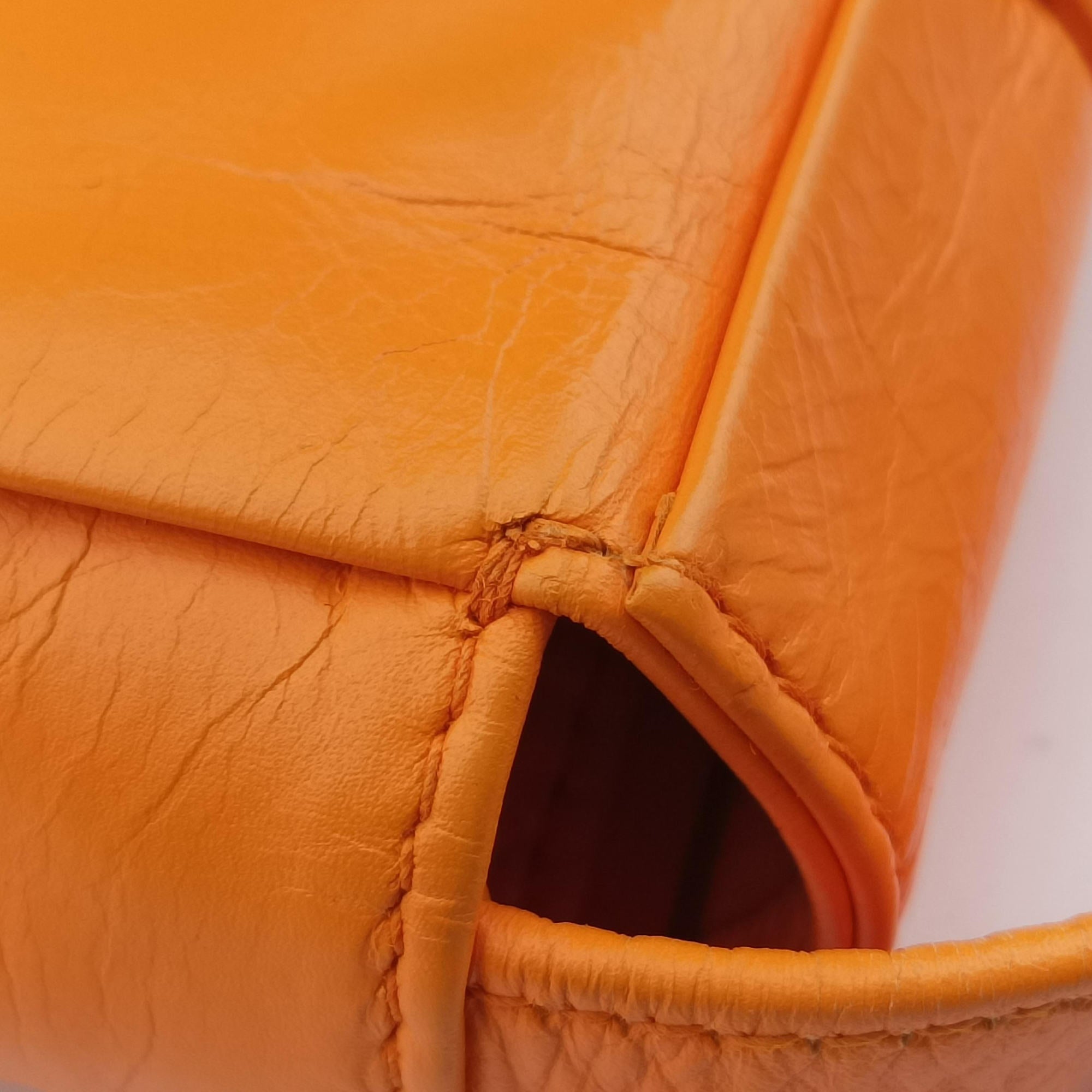 Pre-owned Bottega Veneta candy cassette Orange lambskin  shoulderbag | stylenewstar