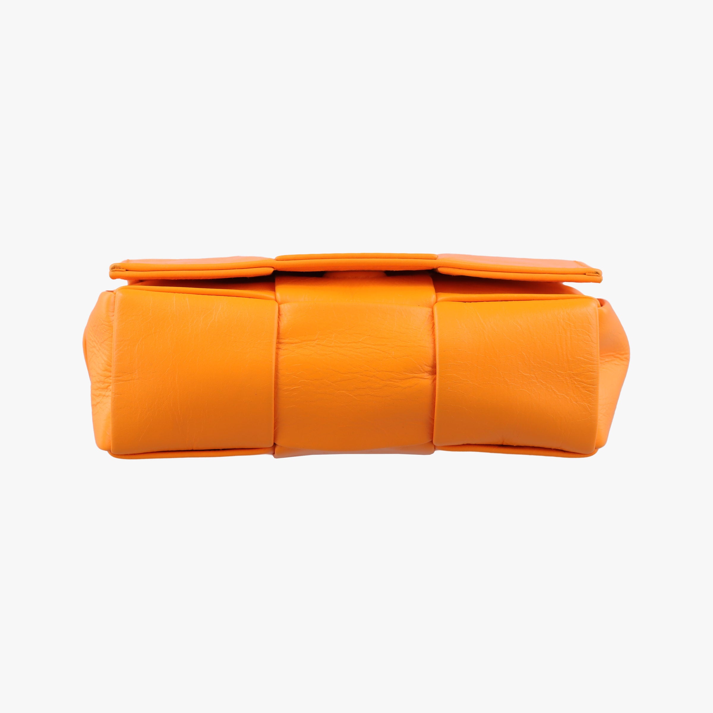Pre-owned Bottega Veneta candy cassette Orange lambskin  shoulderbag | stylenewstar