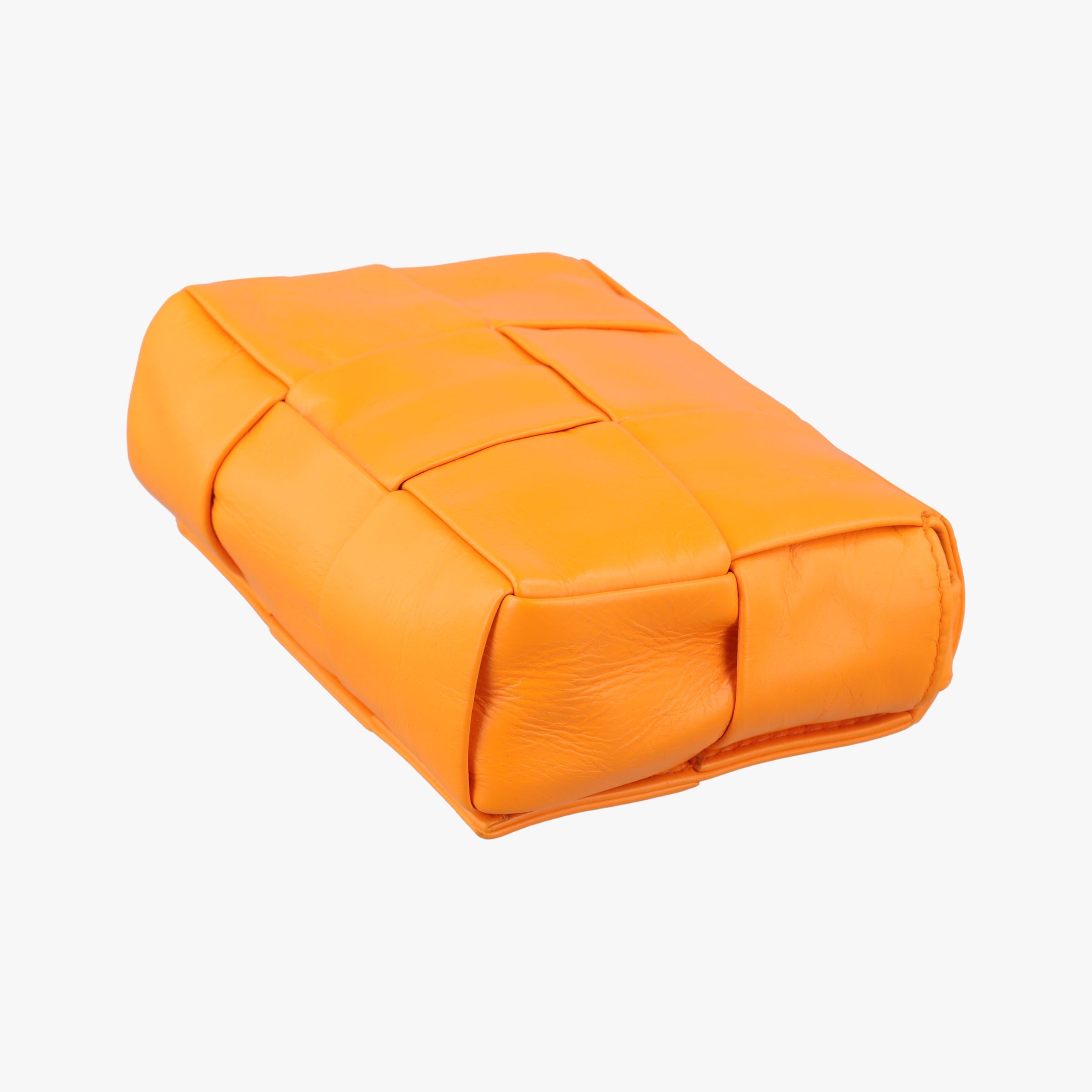 Pre-owned Bottega Veneta candy cassette Orange lambskin  shoulderbag | stylenewstar