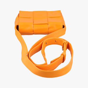 Pre-owned Bottega Veneta candy cassette Orange lambskin  shoulderbag | stylenewstar