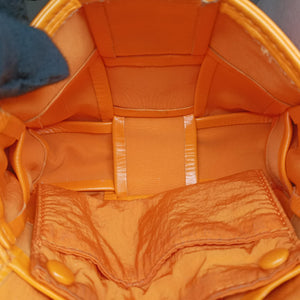 Pre-owned Bottega Veneta candy cassette Orange lambskin  shoulderbag | stylenewstar