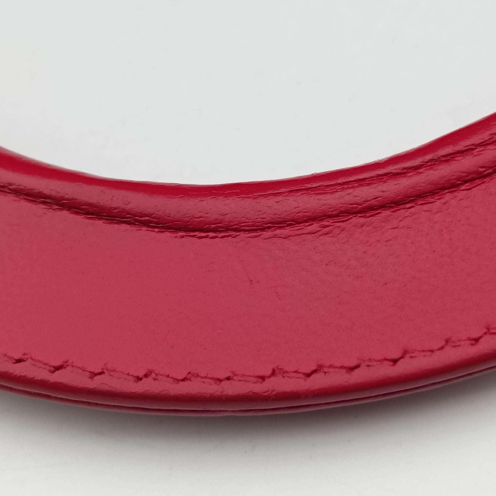 Pre-owned Christian Dior Lady Dior Red lambskin  shoulderbag | stylenewstar