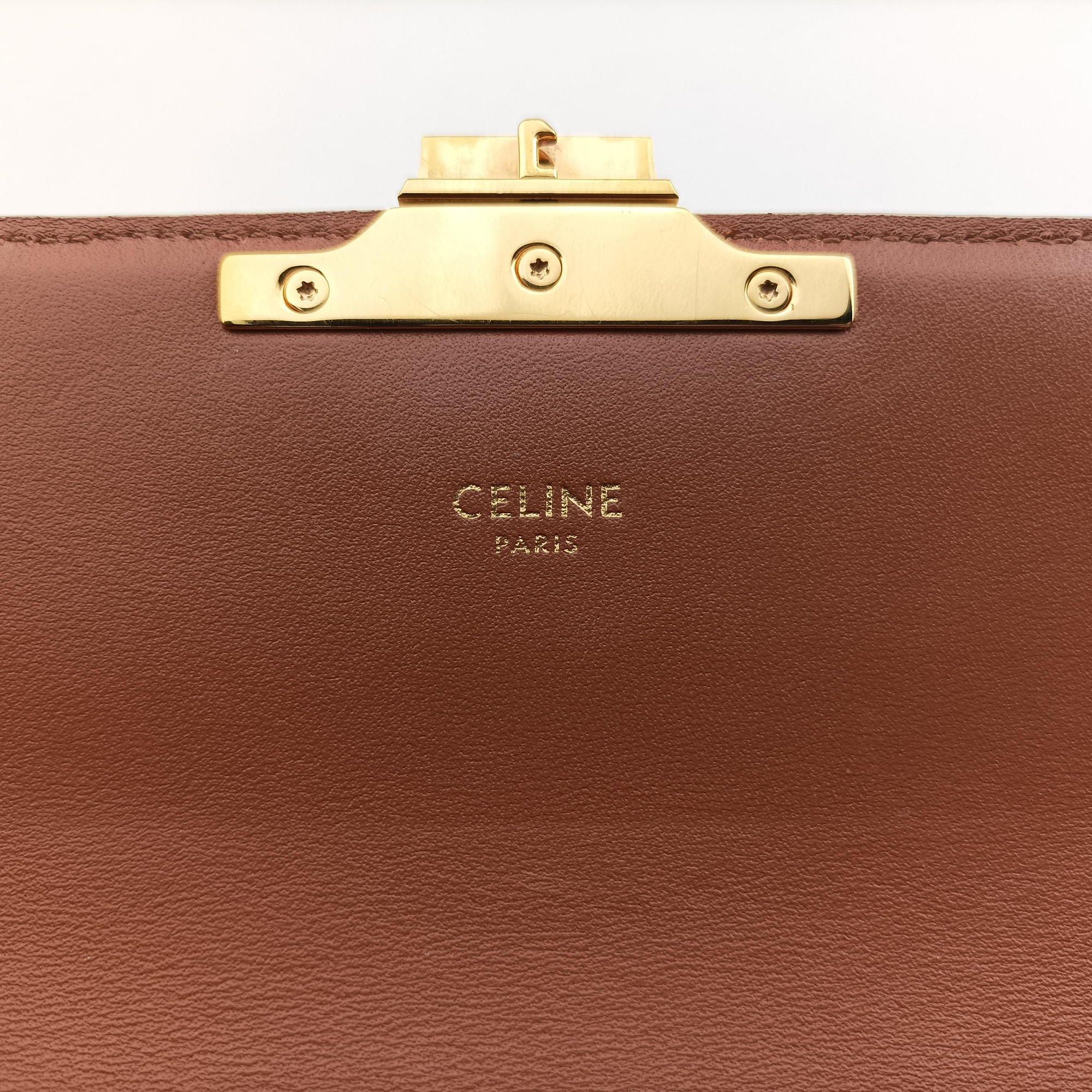 Vintage Celine Claude Triomphe White PVC coated canvas  shoulderbag | stylenewstar