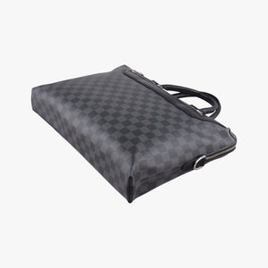 Pre-owned Louis Vuitton Porte-Documents Jour NM Noir Damier Graphite N48260 handbag | stylenewstar