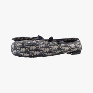 Pre-owned Christian Dior saddle Navy Jacquard×Leather  bum bag/waist bag | stylenewstar