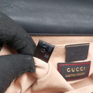 Pre-owned Gucci Padlock Black×Red×Golden Leather 432182 shoulderbag | stylenewstar