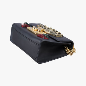 Pre-owned Gucci Padlock Black×Red×Golden Leather 432182 shoulderbag | stylenewstar