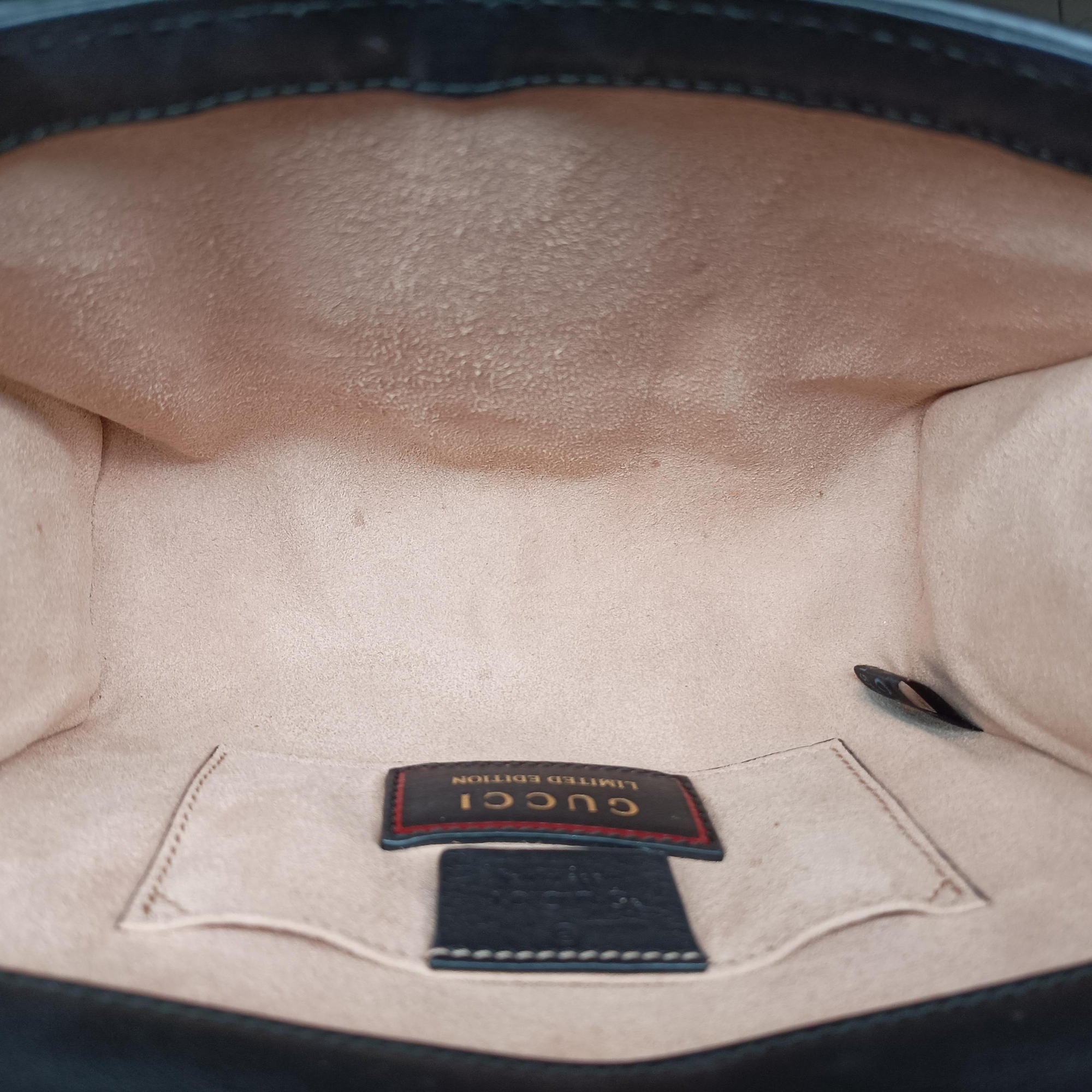 Pre-owned Gucci Padlock Black×Red×Golden Leather 432182 shoulderbag | stylenewstar