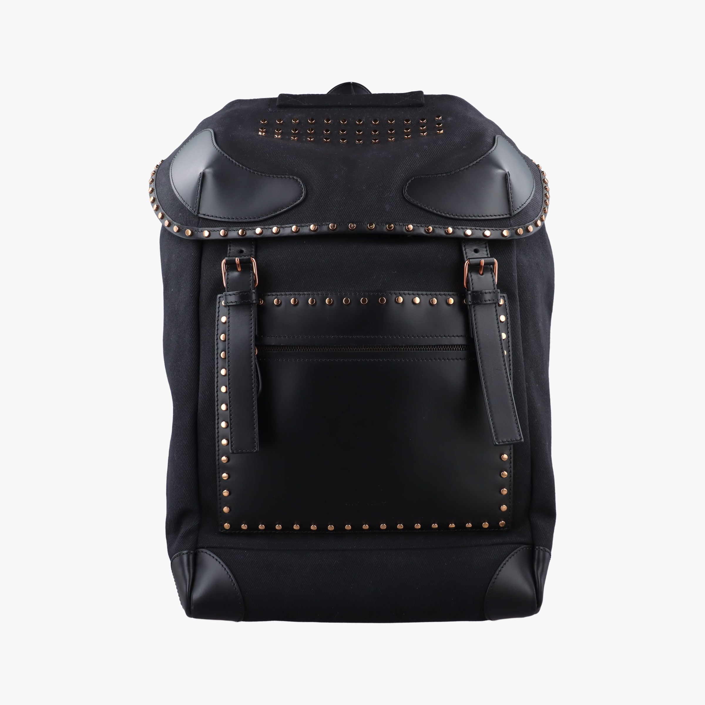 Vintage Givenchy Rider Black Canvas × Calfskin Leather   backpack/rucksack | stylenewstar
