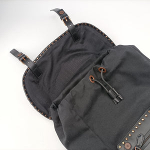 Vintage Givenchy Rider Black Canvas × Calfskin Leather   backpack/rucksack | stylenewstar