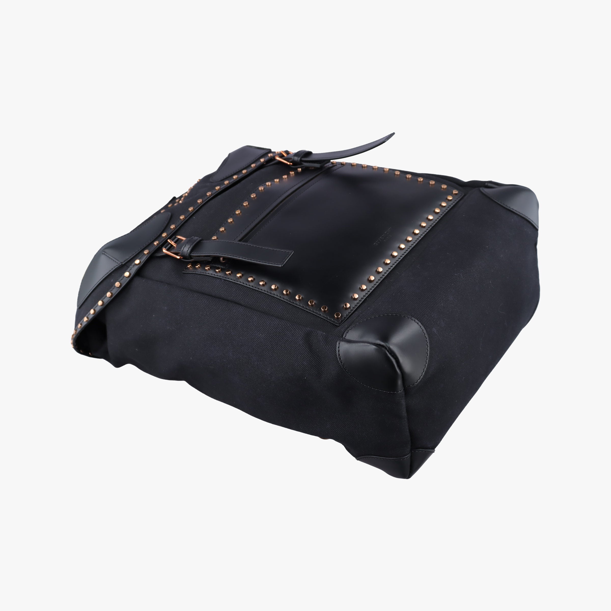 Vintage Givenchy Rider Black Canvas × Calfskin Leather   backpack/rucksack | stylenewstar