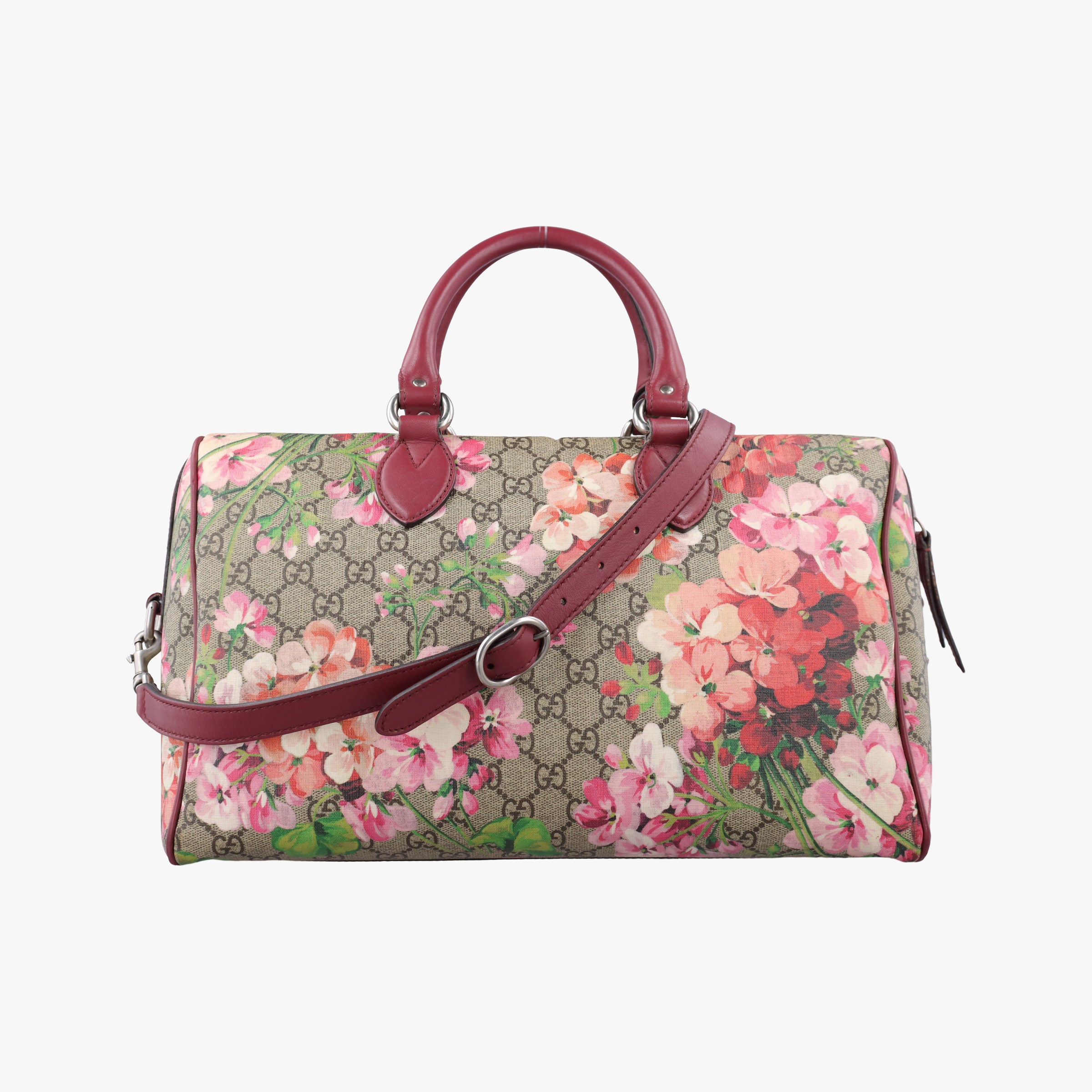 Pre-owned Gucci GG SUPREME BOSTON beige×Multicolour PVC coated canvas×Leather 409527 shoulderbag | stylenewstar
