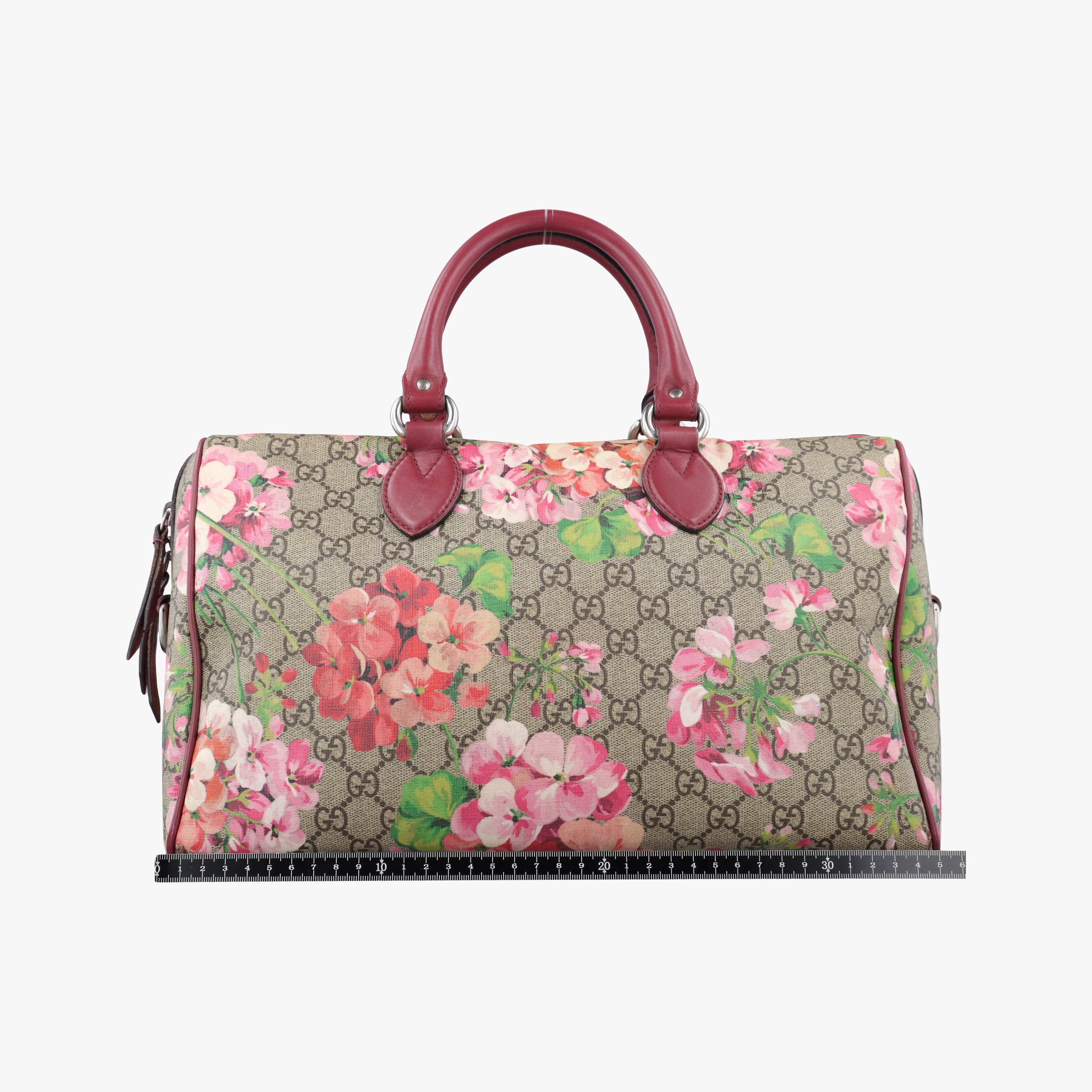 Pre-owned Gucci GG SUPREME BOSTON beige×Multicolour PVC coated canvas×Leather 409527 shoulderbag | stylenewstar